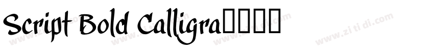 Script Bold Calligra字体转换